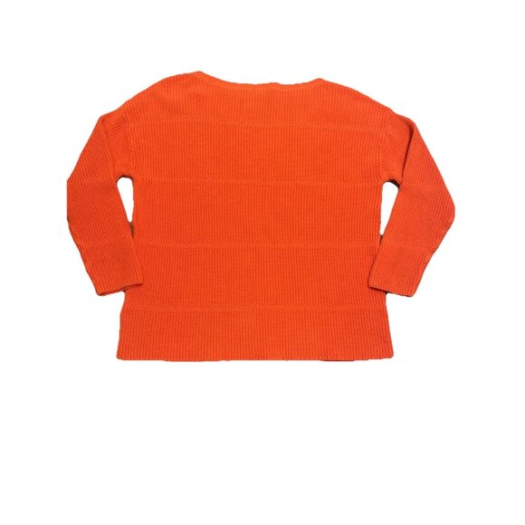 Talbots Sweater Women’s Size X Orange Plus‎ Knit 100% Prima Cotton Colorful Cozy - Picture 2 of 8